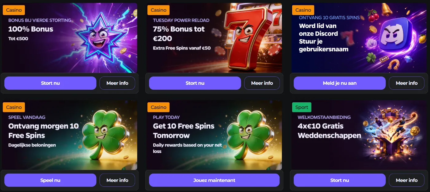 Wildies Casino Promoties en Sportbonussen Wildies Casino Promoties en Sportbonussen