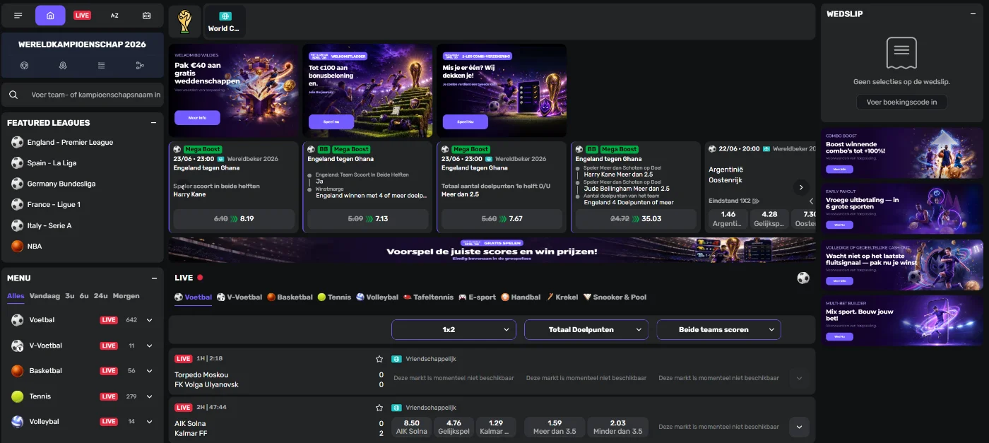 Wildies Casino Sportbetting en eSports Wildies Casino Sportbetting en eSports